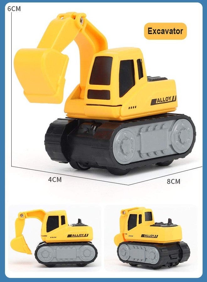 Globular 6 in 1 Engineering Construction Team Set Included Dumper, Excavator, Bullldozer, Crane, Loader Excavator, Cement Mixture Friction Truck Toys Set for 2+ Year Children - Image 3